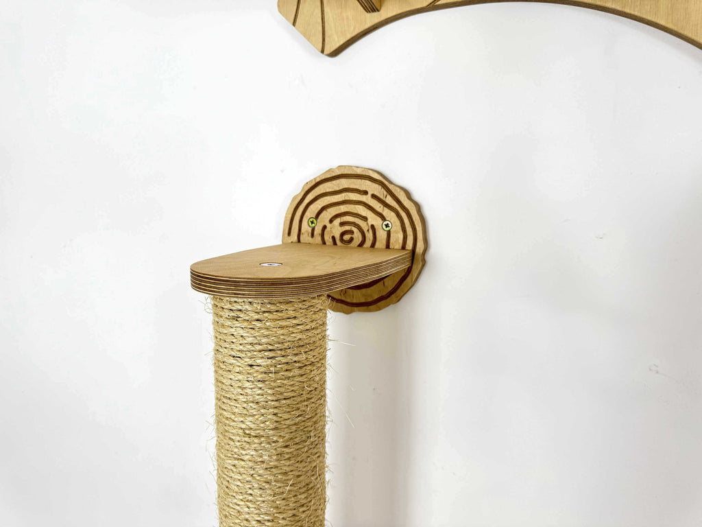 Wall Cat Tree “Climb & Lounge�?Set with Scratching Post