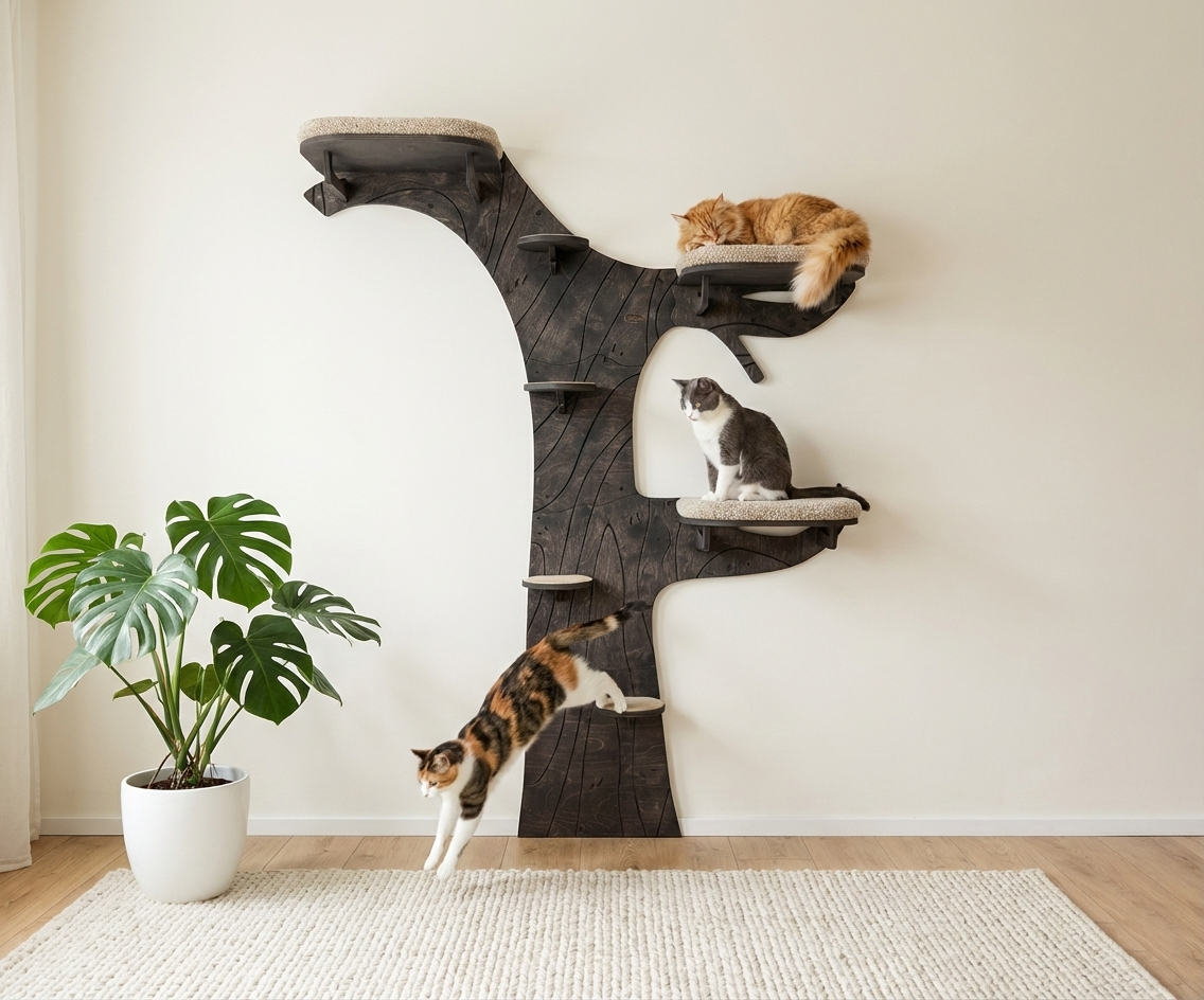 Wall Cat Tree “Forest Dream�?�?Modular Climbing & Lounging System for Cats