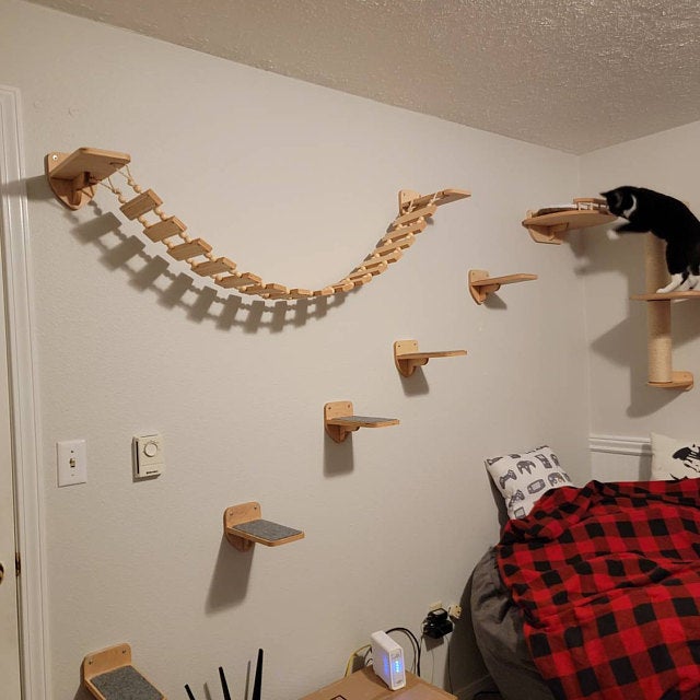 Large Flat Cat Wall Steps