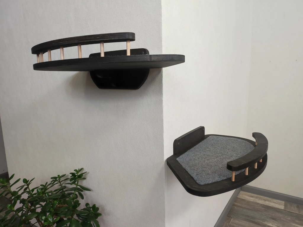 External Corner Cat Wall Shelf