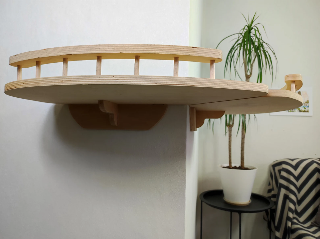External Corner Cat Wall Shelf