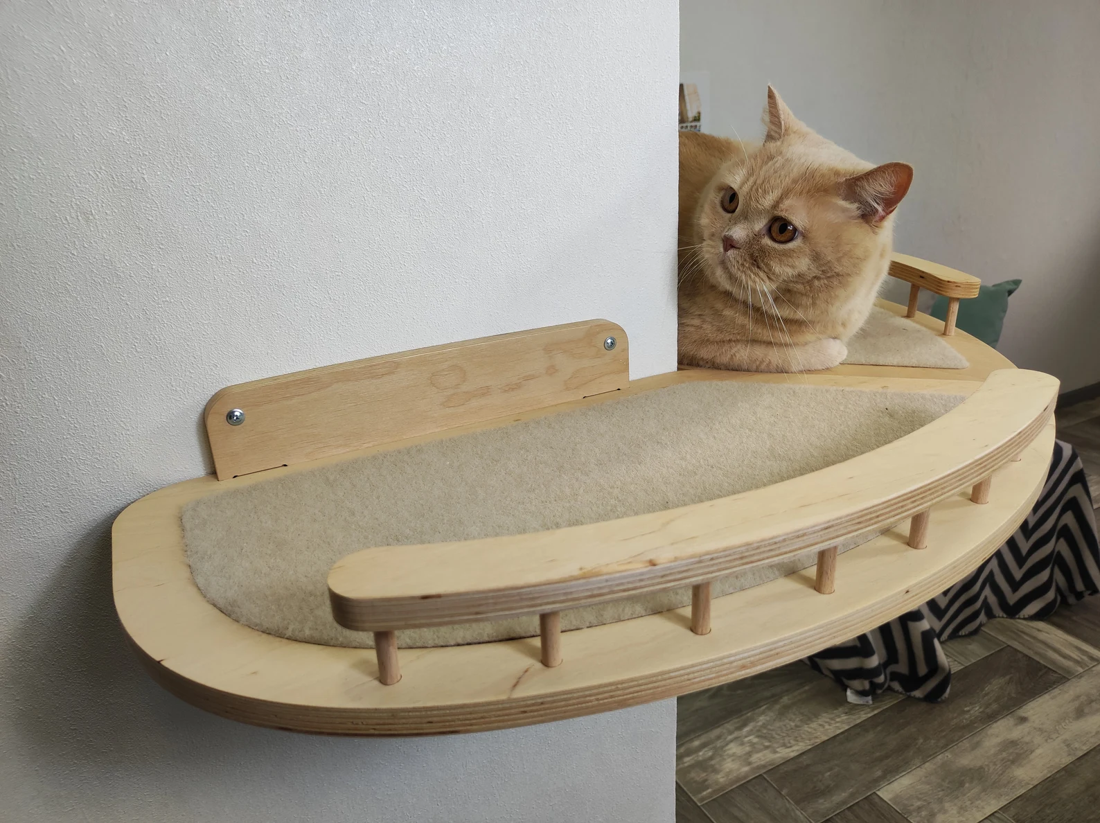 External Corner Cat Wall Shelf