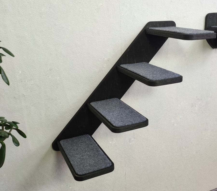 Cat wall ladder with steps