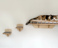 Complete Cat Wall Furniture Set - Large Cat Wall Shelf and 2 Cat Steps