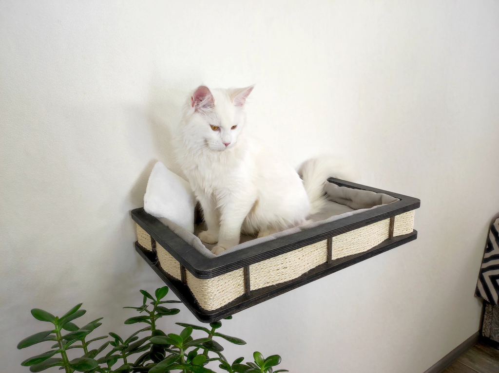 Modern Wall Mounted Cat Bed with Cushion