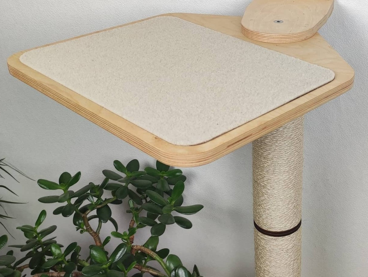 Modular Wall-Mounted Cat Tree with Bridge, Scratch Posts & Shelves