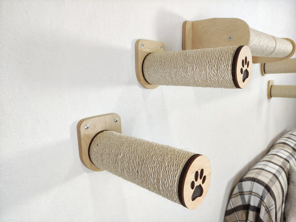 Cat Scratching Post & Wall Steps Set �C Cat Climbing System