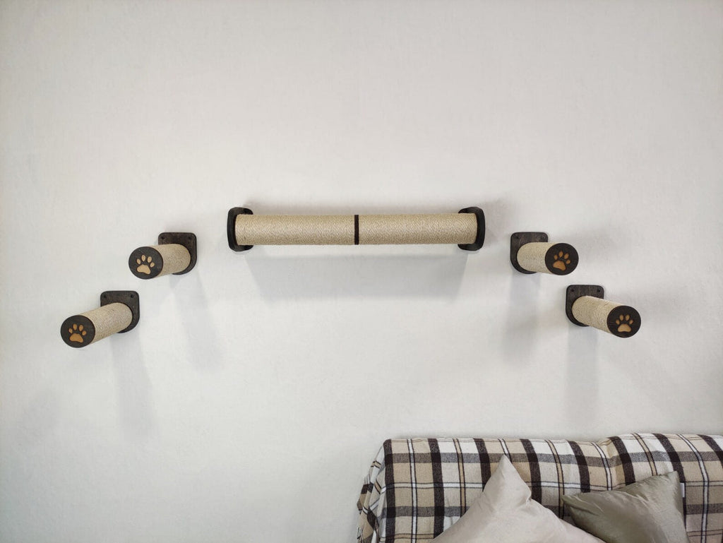 Cat Scratching Post & Wall Steps Set �C Cat Climbing System