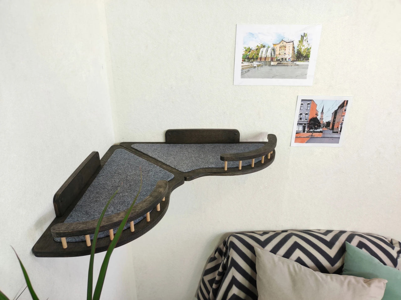 Corner Wall Cat Shelves Set - Creating a Cozy Space in Any Room
