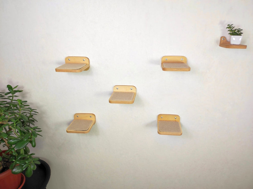 Set of 5 "mini" Cat Wall Steps