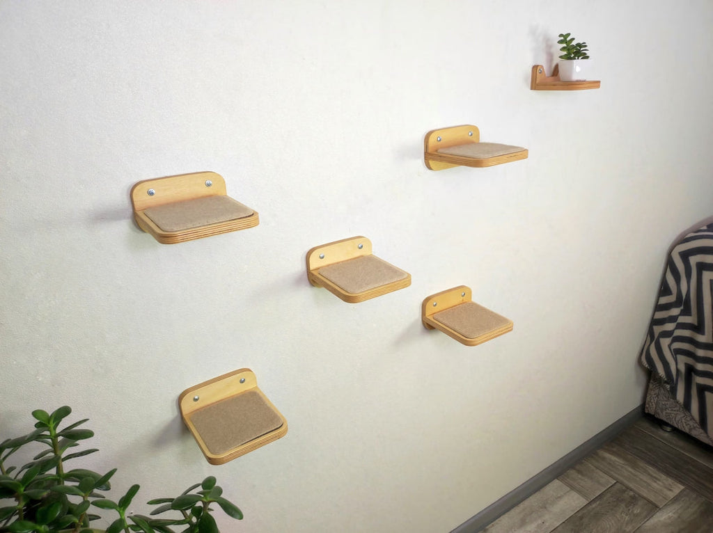 Set of 5 "mini" Cat Wall Steps