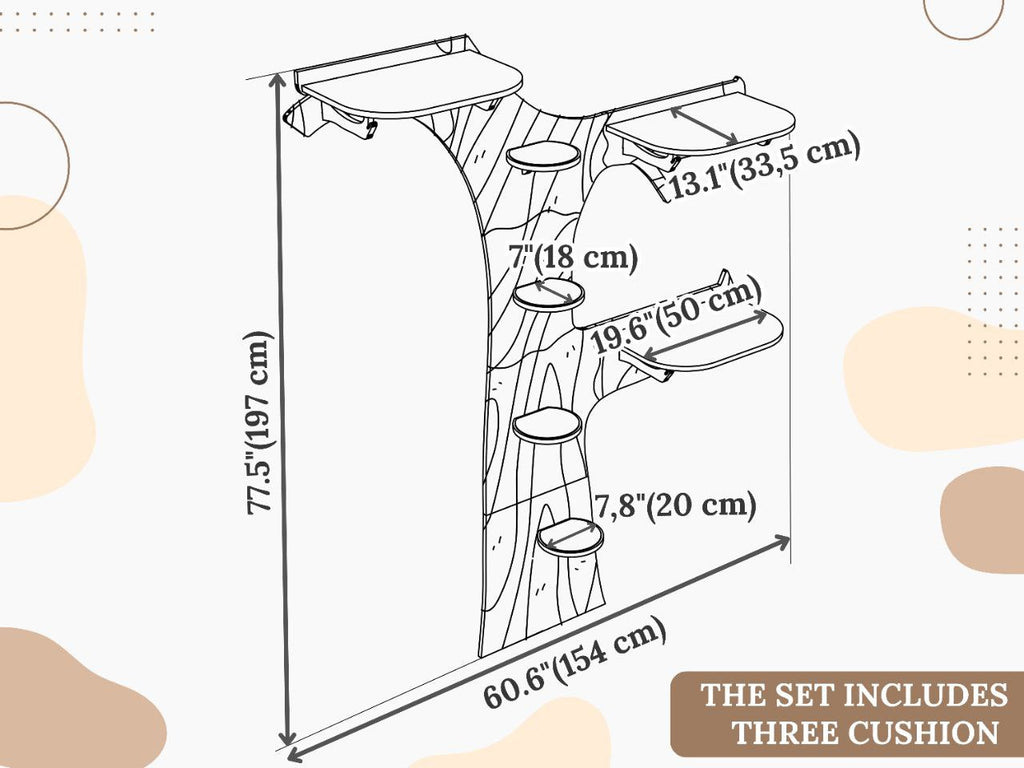 Wall Cat Tree “Forest Dream�?�?Modular Climbing & Lounging System for Cats