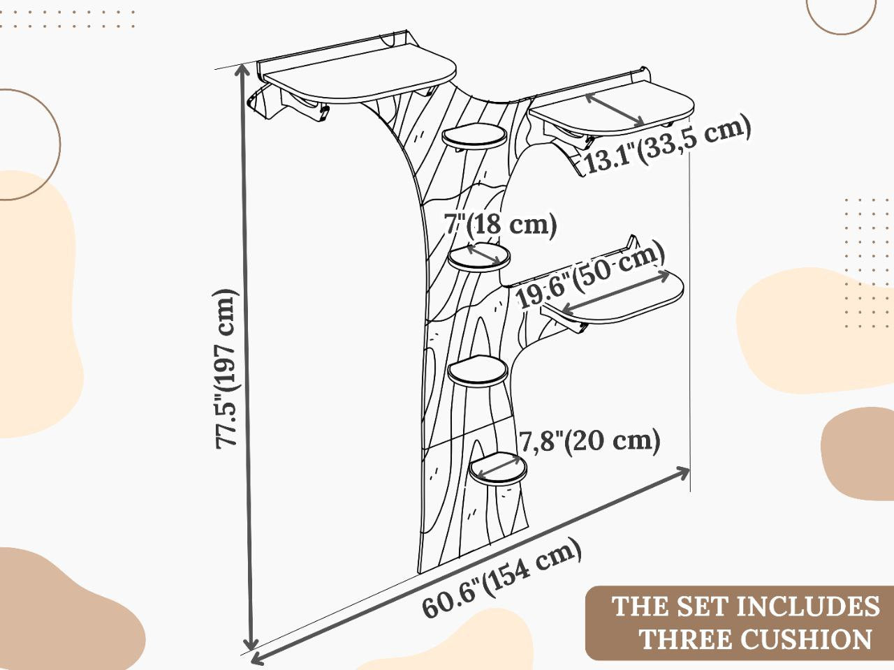 Wall Cat Tree “Forest Dream�?�?Modular Climbing & Lounging System for Cats