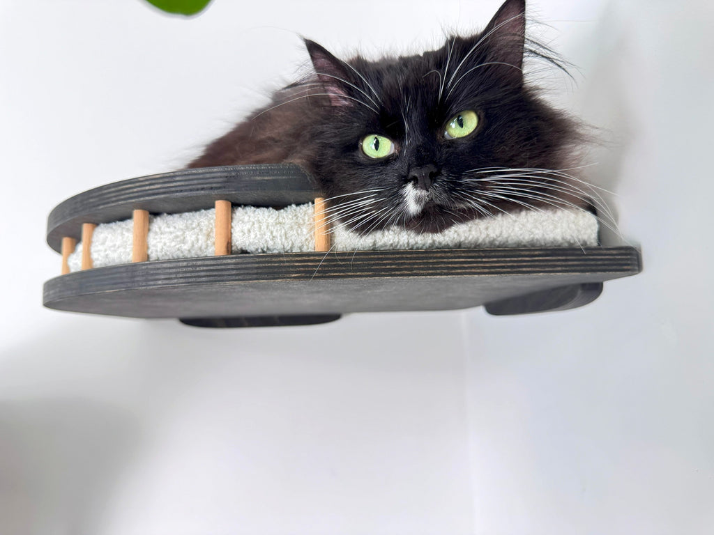 Corner Cat Wall Shelf with Soft Cushion