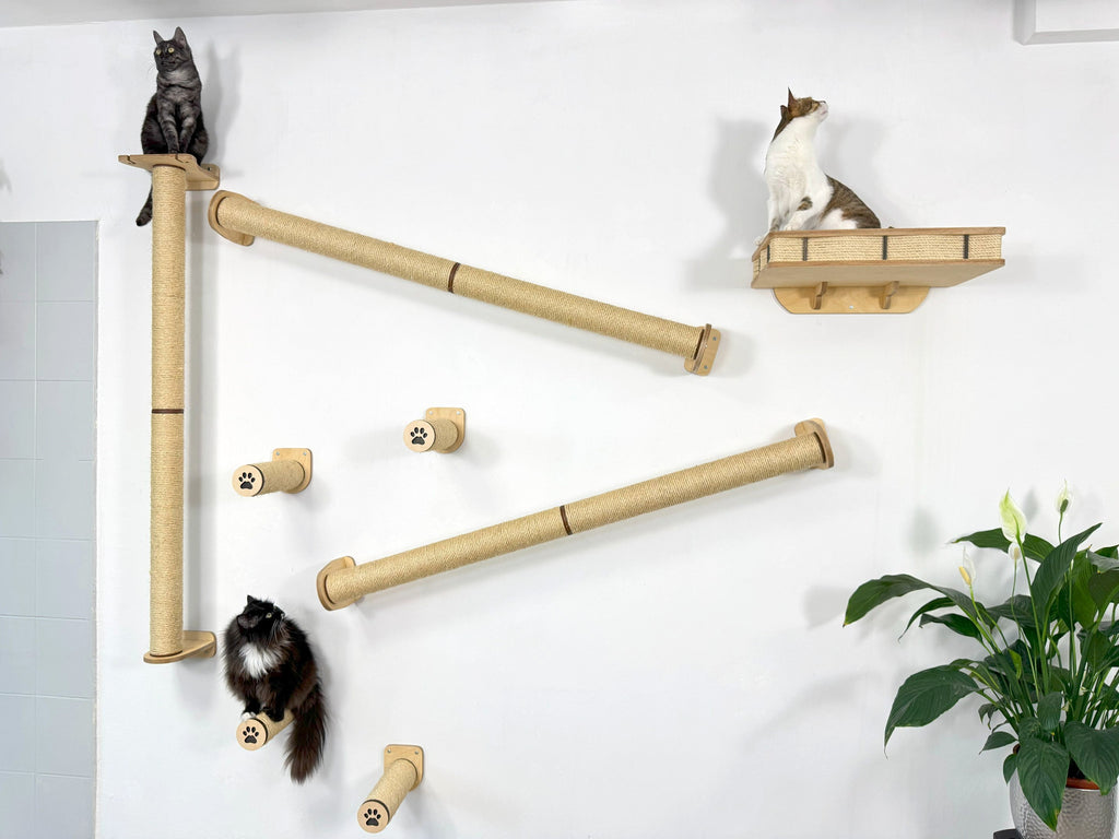 Vertical Cat Play System �C Steps, Shelf & Scratching Posts