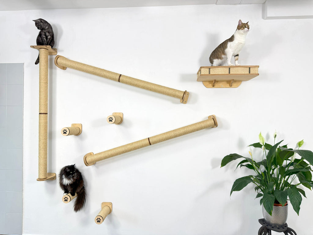Vertical Cat Play System �C Steps, Shelf & Scratching Posts