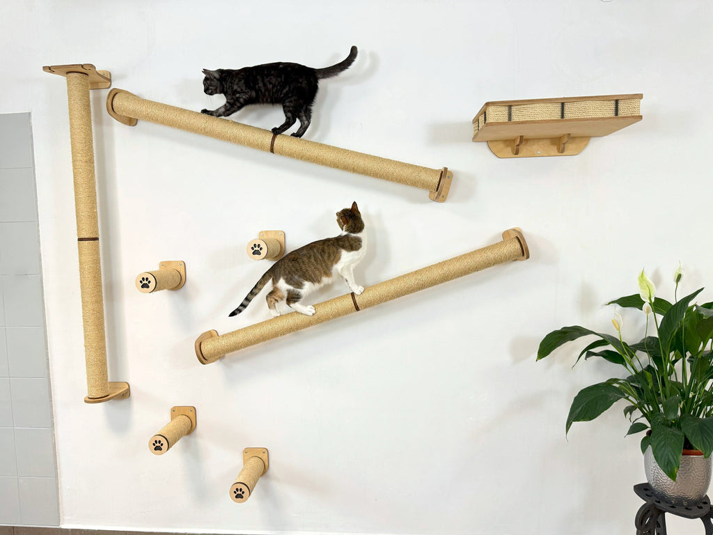 Vertical Cat Play System �C Steps, Shelf & Scratching Posts
